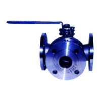 Three steel ball valve