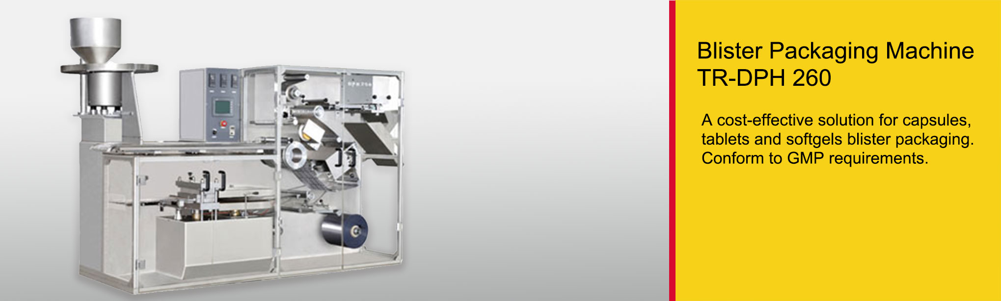 TR-DPH 260 blister packing machine — Time Rolling equipment